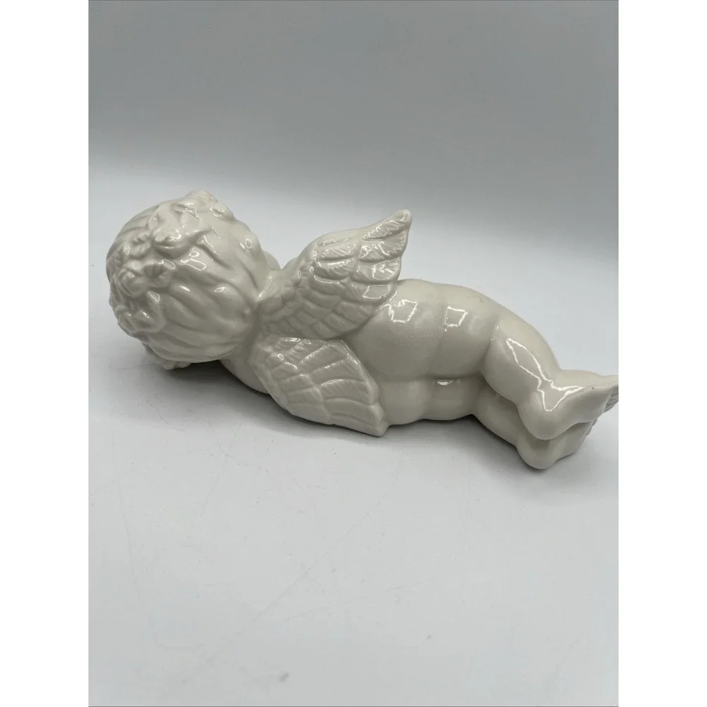 Vintage Porcelain Cherub Sleeping Angel Shelf Sitter, Vintage JCPenney 7